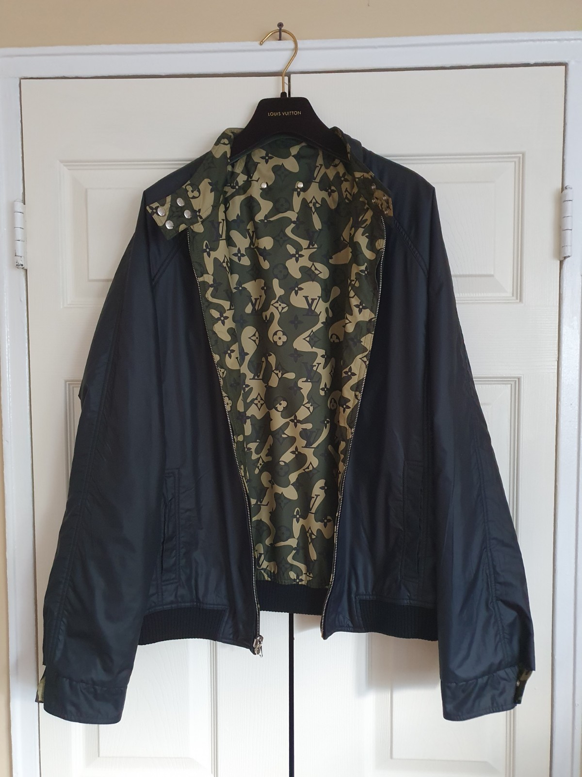 $5k Louis Vuitton Takashi Murakami Reversible Jacket 48 Monogramouflage 100percentAuth image 7