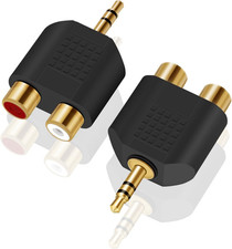 3.5 Mm TRS to Dual RCA F 2-Pack , 3.5Mm Stereo Male to Dual RCA Female Audio Br
