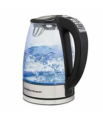Hamilton Beach 1.7L Glass Kettle - Cordless, LED Light, Overheat Protection