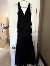xscape by joanna chen Long Black Dress Size 12