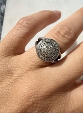 DAVID YURMAN STERLING SILVER DIAMOND PETITE CERISE PAVE RING