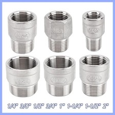 BSP Female to Male Stainless Steel Equal Pipe Fitting Water Adapter Connector