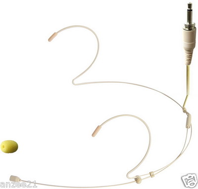 Beige Headset Microphone for Wireless Mic System 1/8