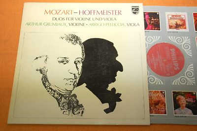 Grumiaux Pelliccia Mozart Duos for Violin & Viola Dutch Philips Stereo 70s NM