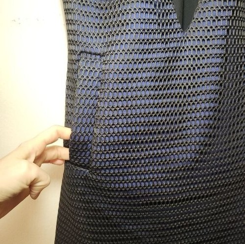 SELF PORTRAIT Cut Out Mini Dress Navy/Black Size 4 - Picture 5 of 13