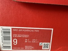 Nike Air Huarache Premium- Summit White/Anthracite- Size 9