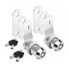 2x 5/8" Cabinet Cam Lock Tool box Mailbox Keys for RV Door Cart Zinc Alloy C479