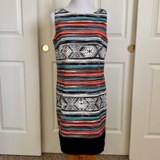 AB Studio Sheath Shift Sleeveless Work Business Dress Size 14 EUC