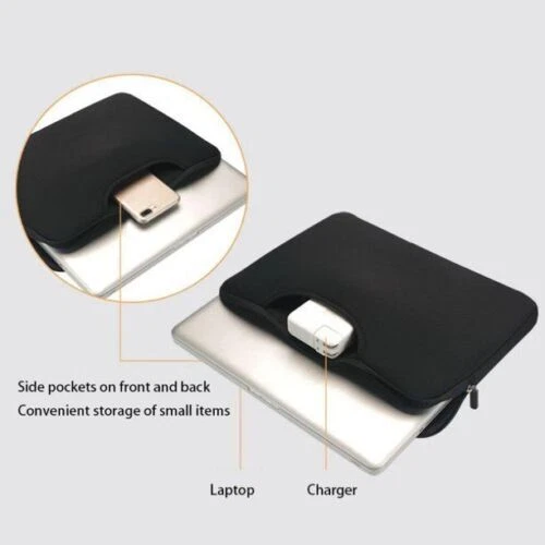 Capa bolsa estojo laptop 14"/15,6" com alça para Macbook Air Pro Lenovo Dell EUA - Imagem 2 de 4