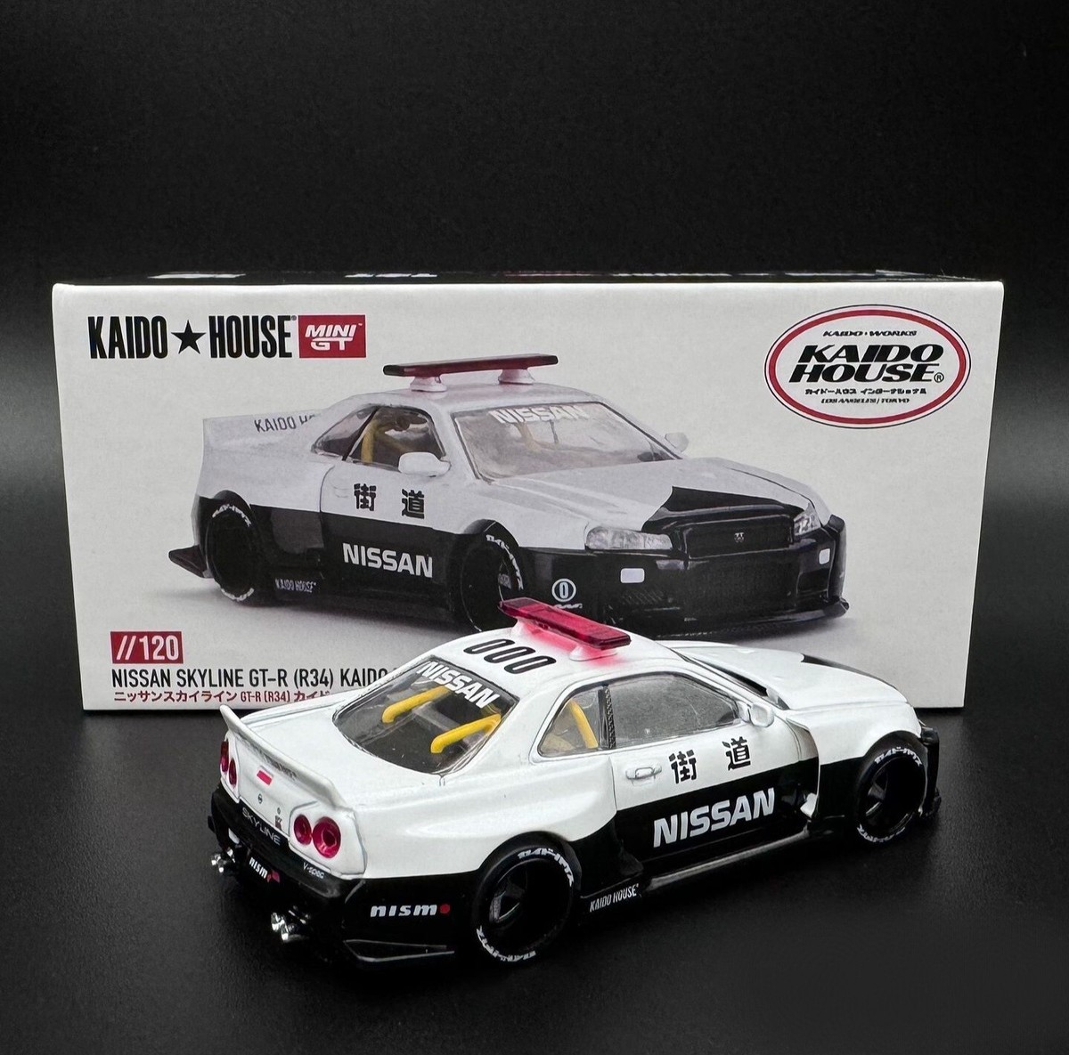 Kaido House x Mini GT 1:64 Nissan Skyline GT-R (R34) Kaido Works