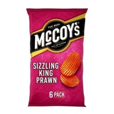 McCoy s Sizzling King Prawn Multipack Crisps 6 x 25g