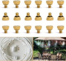 Brass Misting Nozzles Mister Sprinkler Outdoor Cooling System Garden Sprayer