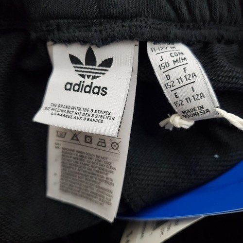 Adidas Girls Jogger Pants Black Aqua Logo Stripes Sporty NWT Size 11 - 12 Kids - Picture 8 of 10