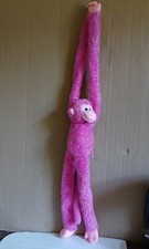 Ty Monkey Chimp Ape Dark Pink Long Arms Legs Beanie Beanbag Hanging Plush 2005