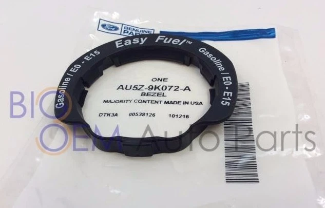 Moldura de tubo de enchimento de tanque de gasolina Ford Lincoln Mercury genuína preta nova fabricante de equipamento original - Imagem 2 de 4