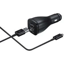 Samsung Adaptive Fast Charging Dual-Port Vehicle Charger (Detachable Micro US...