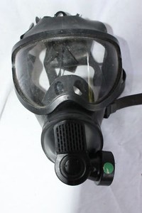Belgian Military Issued BEM  Mask Protection Gas Mask 40 MM Filters NBC Black