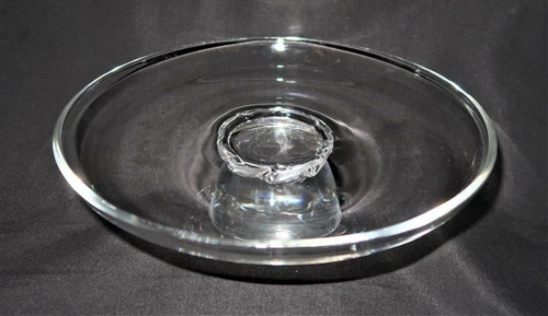 Steuben Crystal Pedestal Cake Plate or Stand, 8" Across