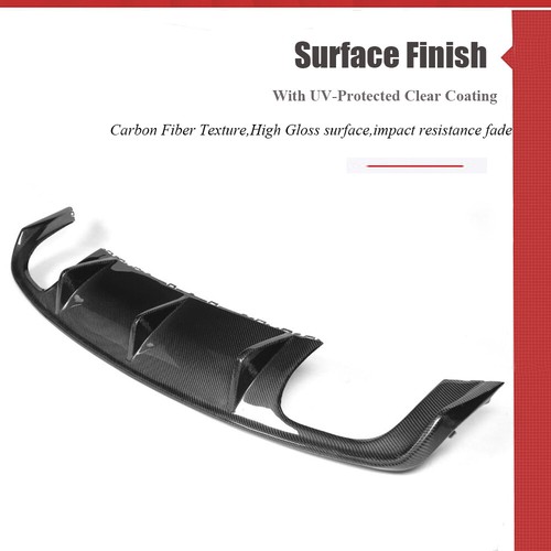 REAL CARBON Rear Bumper Diffuser Lip Spoiler For Audi S3 A3 Sline Sedan 2013-16 - Afbeelding 9 van 14