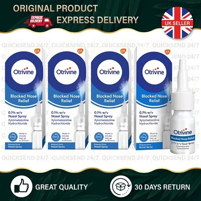 Otrivine Adult Metered Dose Nasal Spray - Blocked Nose Relief - Lasts 10h - 10ml