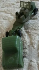 vintage Ideal 1950s plastic american army toy truck with radar on trailer