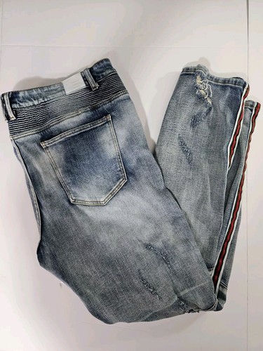 Embellish Jeans Men's Distressed Denim Jeans 44x34