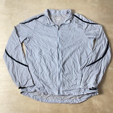 Nike Grey Lightweight Thin Zip-up Adjustable Waist 100 Nylon Jacket Women's M