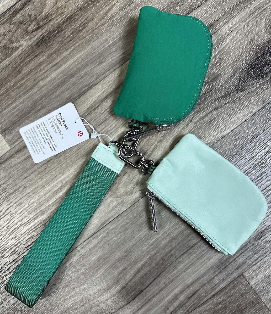 Lululemon Dual Pouch Wristlet One Size Emerald Ice MIMO