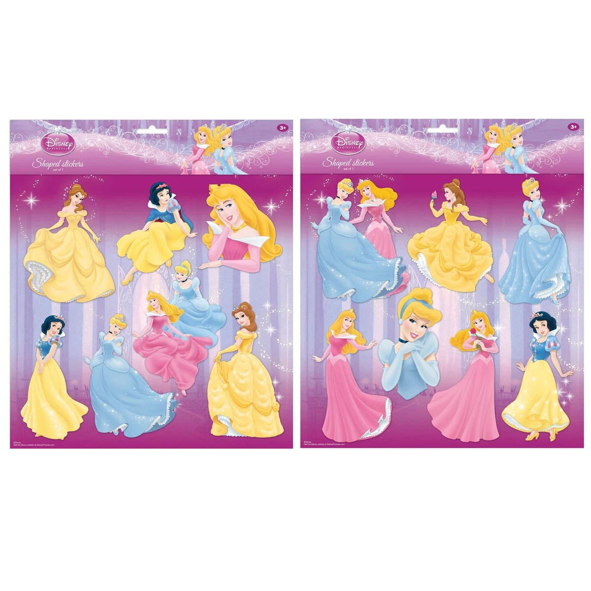 Pegatinas de Pared Princesa Disney Niñas Arte Dormitorio Decoraciones Adhesivo Decoración 7 un.