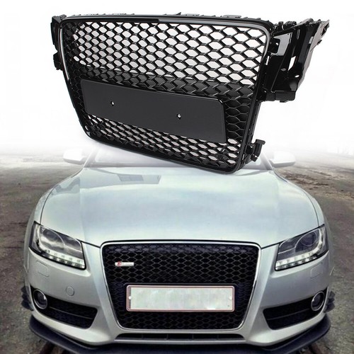 BLACK HONEYCOMB SPORT MESH RS5 STYLE HEX GRILLE GRILL Fit 08-12 AUDI A5/S5 B8 8T - Picture 10 of 10