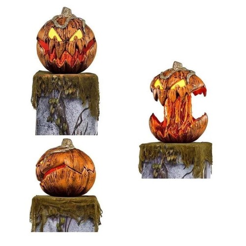 2024 Halloween Animatronic Scary Pumpkin Head Lightning Halloween Gourdo Horror
