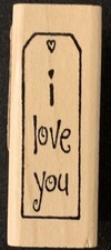 Northwoods I Love You Rubber Stamp