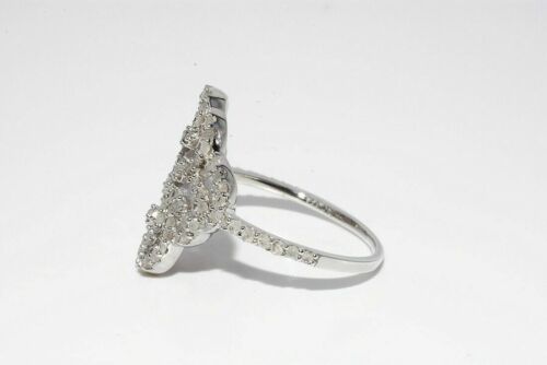 1.00CT NATURAL ROUND DIAMOND COCKTAIL SILVER RING SIZE 8.5 80% off of Retail! - Picture 3 of 8