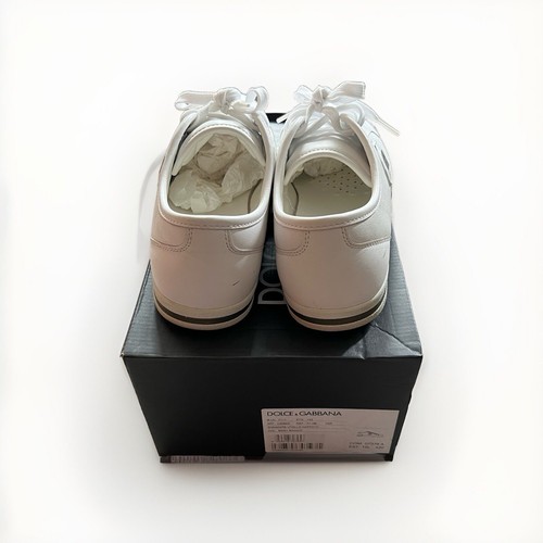 Dolce & Gabbana Men’s Plaque Trainers In White Size UK 8 - Picture 5 of 11