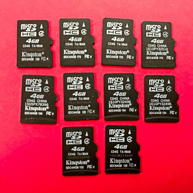 Lot of 10 Kingston 4GB Micro SD Cards Tested Working 40GB eBay