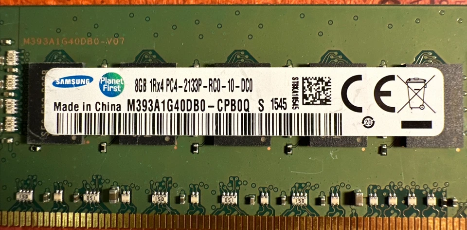 HPE 752368-081 8gb (1x8gb) 2133mhz Pc4-17000 Cas-15 Ecc Registered Single Rank - Image 3 of 3