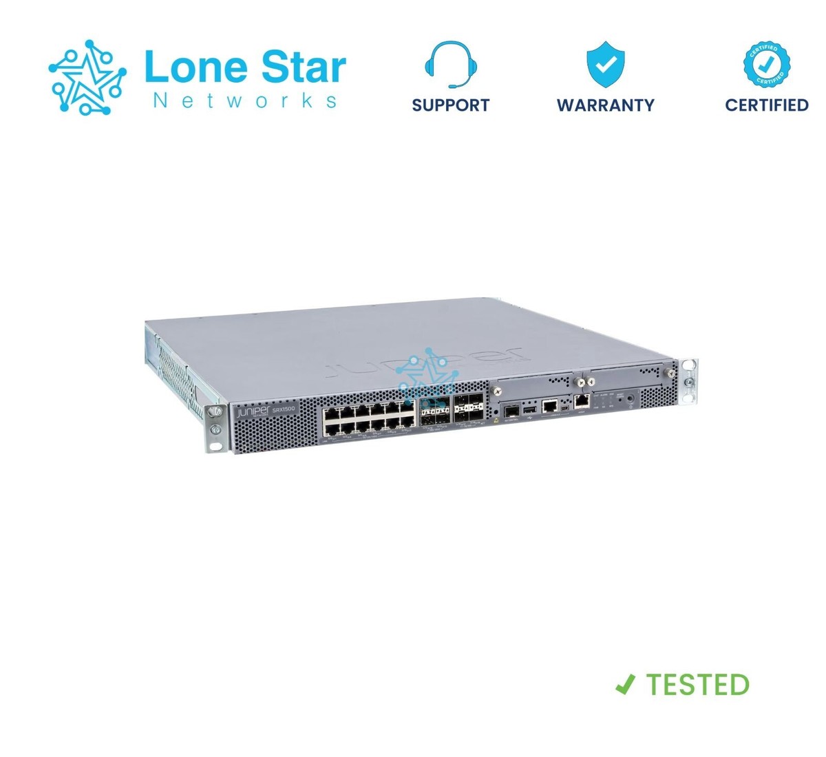Juniper SRX1500-SYS-JB-AC SRX1500 Services Gateway-Dual Power JPSU - Main Image