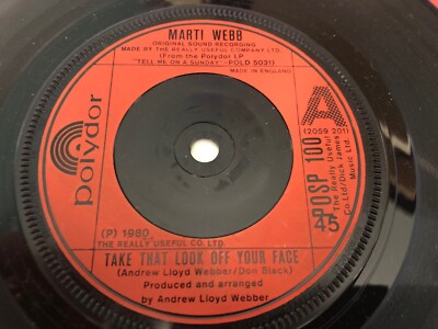Marti Webb - Take That Look Off Your Face 7'' Vinyl Single Record