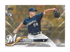 JACOB BARNES RC 2018 Topps Update GOLD Parallel #/2018 -MILWAUKEE BREWERS- #US40