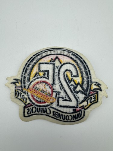 Vancouver Canucks Est. Patch Hockey 4 3/4" Anniversario NHL Argento 1970 25° - Foto 2 di 4