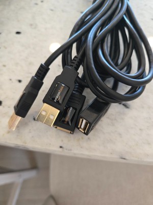 Amazon Basics USB 2.0 Extension Cable A-Male to A-Female-6.5 FT (26pcs.)