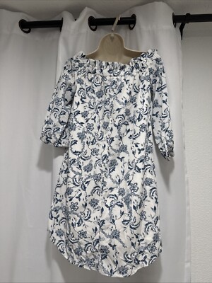 banana republic floral off the shoulder dress EUC Banana Republic Floral Ruffle Off-the-shoulder dress w/pockets S-10 Wedding