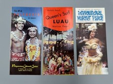 1964 HAWAII Tourism Brochures QUEEN's SURF LUAU Polynesian Cultural Center