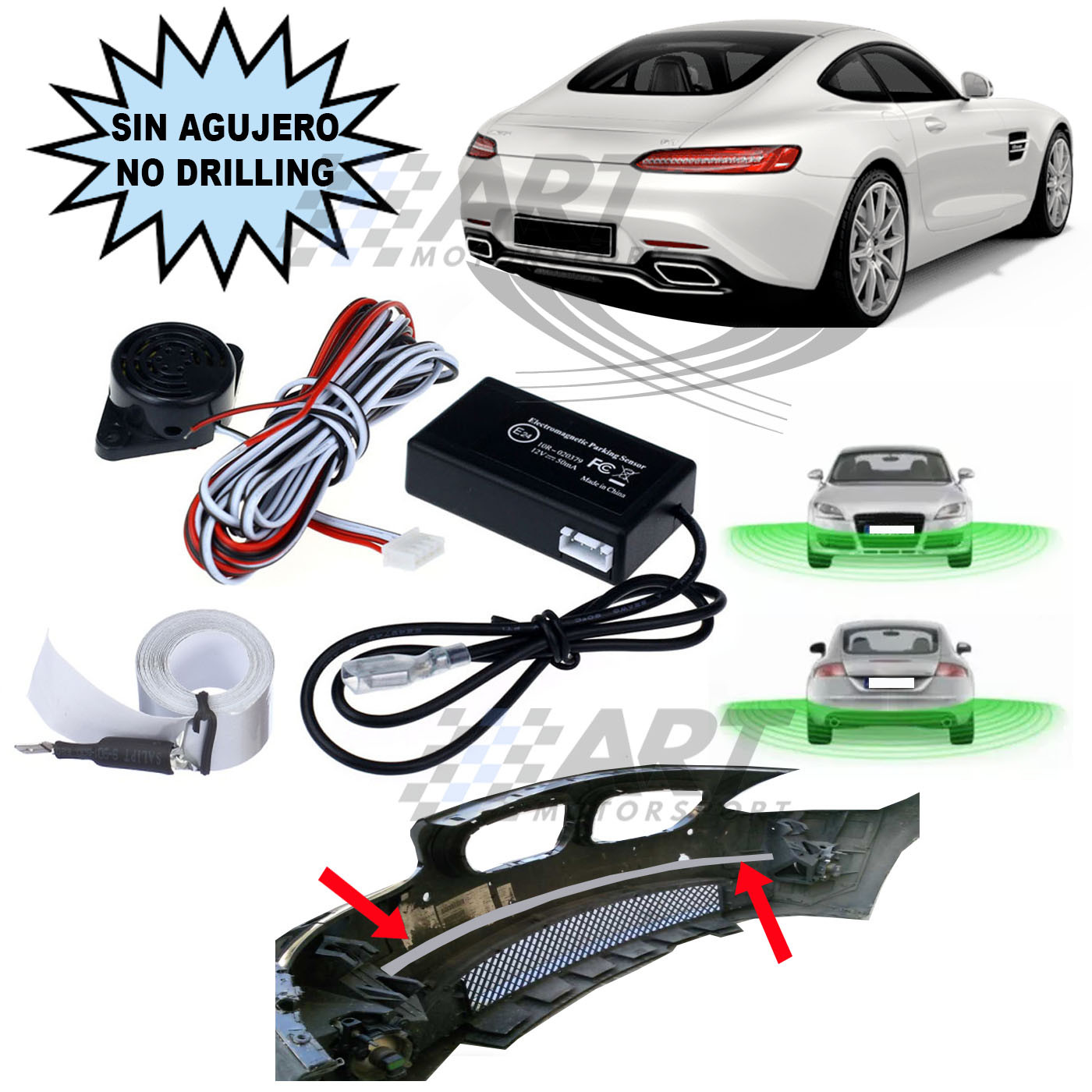 Sensor electromagnético adhesivo Pdc parktronic taladro | eBay