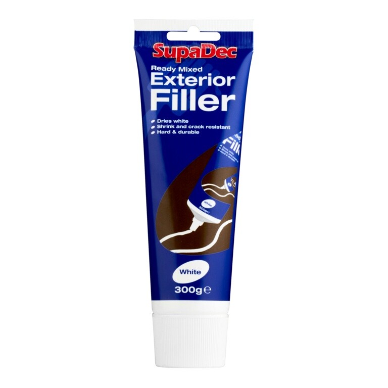 SupaDec Ready Mixed Outside Exterior Hard Durable Filler Tube 300g - White