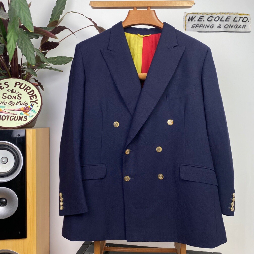 FILA Giacca blazer doppiopetto M.C.C BESPOKE (44S) blu navy + bottoni oro Marylebone