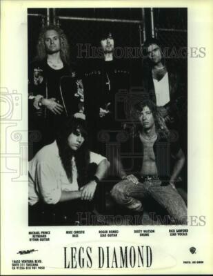 Press Photo Five Members of the band Legs Diamond, Entertainers - sap18753