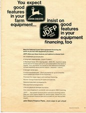 1972 Print Ad of John Deere Tractor JDFP John Deere Finance Plans