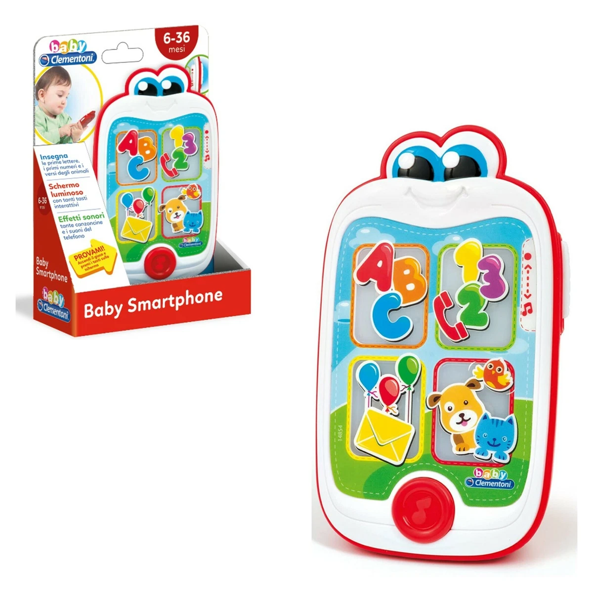 gioco giocattolo clementoni baby cellulare smartphone per bambini 6 mesi +