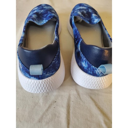 Lands End Womens Gatas Comfort Shoes Blue Moc Toe Wedge Heels Slip On 6 - Afbeelding 6 van 6
